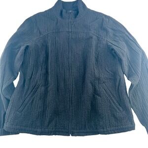 Orvis Women's size MP Med Petite Jacket‎ Full Zip Stretch Textured Black